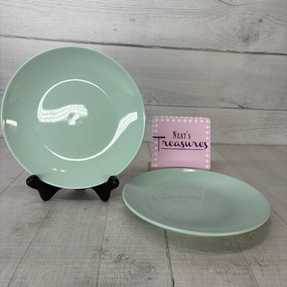 Project 62 Target AVESTA Light Green Stoneware Smooth Coupe Salad Plates Set 2 - Picture 1 of 11